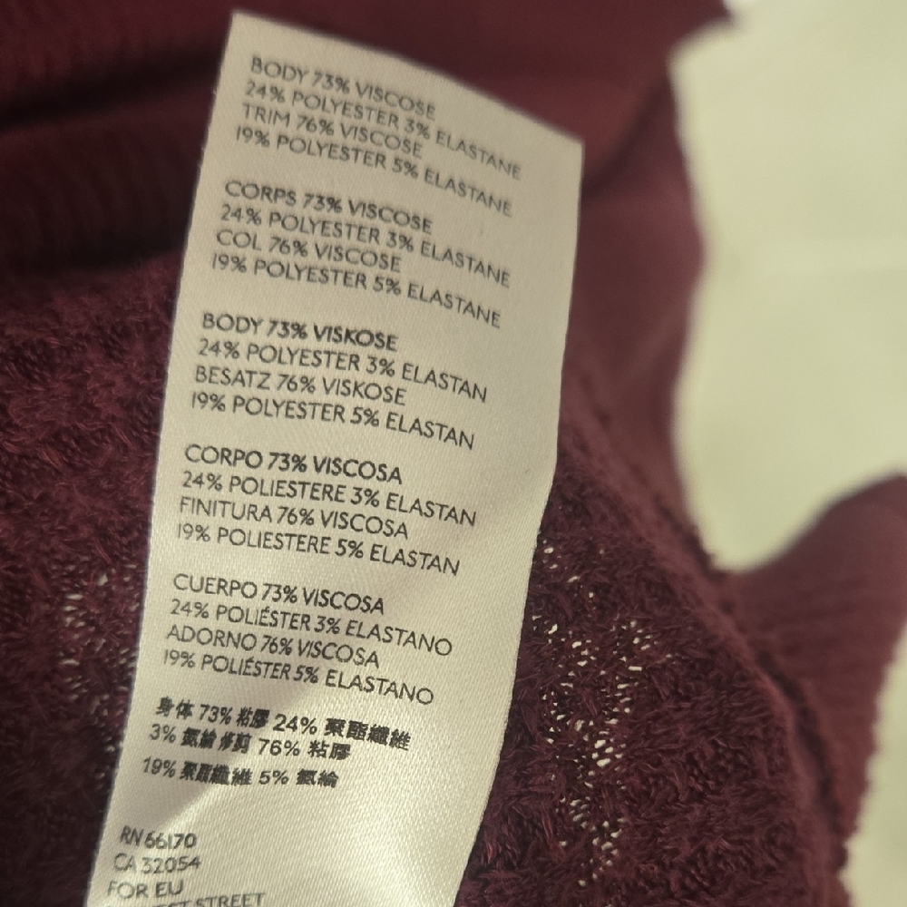 We The Free Burgundy Tunic Top S - Picture 7 of 9